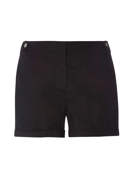 DP Curve Black Poplin Shorts